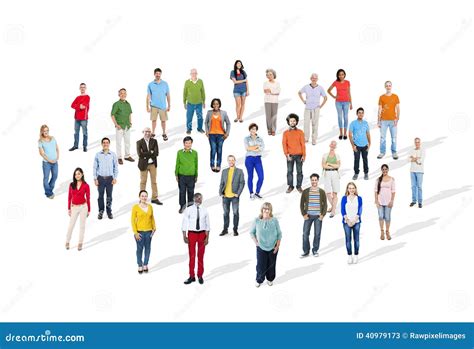 Large Group Of Multiethnic Colorful People Stock Image Image Of Adult