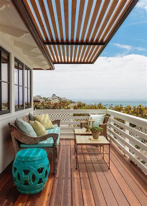 Second Floor Balcony With Pergola Cottage Deck Patio Balcony