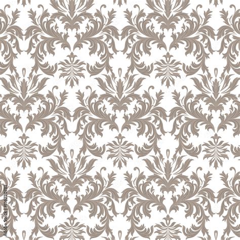 Vector Baroque Vintage Floral Damask Pattern Luxury Classic Ornament