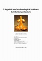 Linguistic and archaeological evidence for Berber ... - Roger Blench