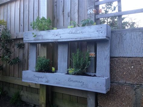 A Wall Mounted Herb Garden Perfect For Small Gardens And Made From A