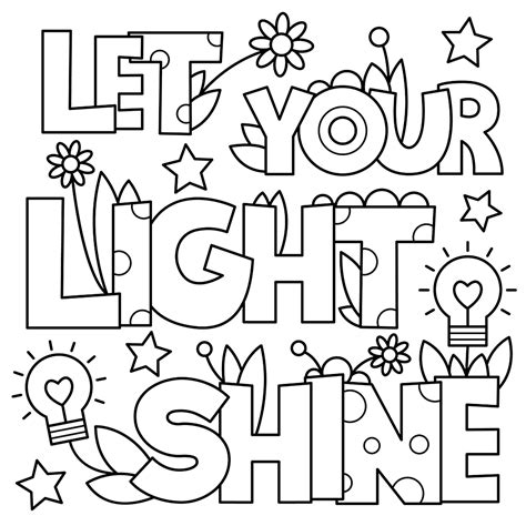 Download Or Print The Free Let Your Light Shine Coloring Page And Find Thousands Of Othe