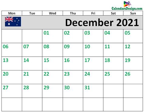 December 2021 Calendar Nz