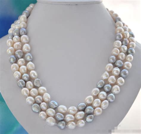 Gorgeous 11 12mm Tahitian Baroque South Sea Multicolor Pearl Necklace