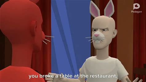 Evil Rabbit Breaks A Table At The Restaurantgrounded Youtube