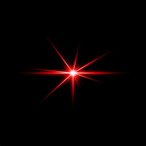 Lens Flare Red Glow Light Ray Effect Illuminated 4939935 Vector Art At