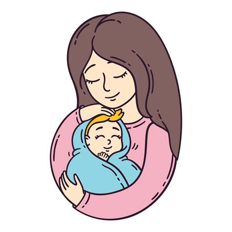 Mother And Her Baby 2143252 Vector Art At Vecteezy