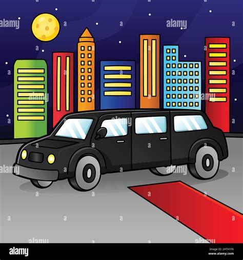 Limo Cartoon Colored Vehicle Illustration Stock Vector Image And Art Alamy
