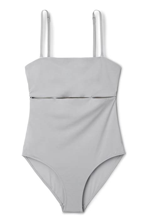 Secret Swimsuit In Grey Light Swimsuits Swimwear Swimsuits High Waisted