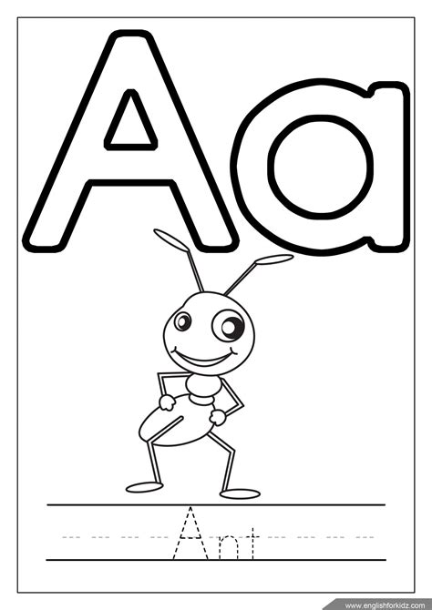 Printable Alphabet Coloring Pages (Letters A - J)