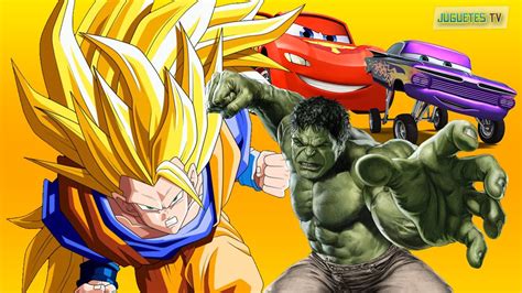 The adventures of a powerful warrior named goku and his allies who defend earth from threats. Dragon Ball Z Goku Hulk Guido Cars Disney Bailando Nursery Rhymes Canciones para Niños - YouTube