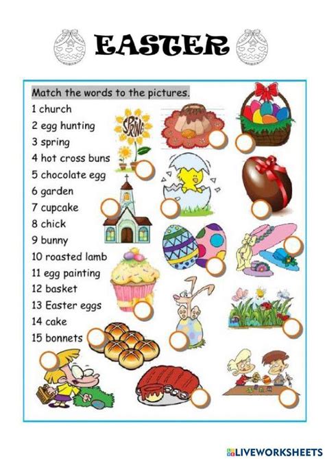 easter vocabulary exercise for grade 5 live worksheets