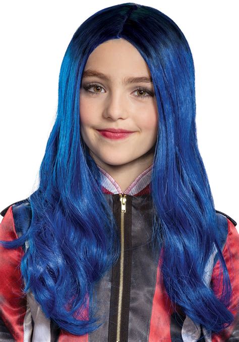 Inspired by her character in descendants 3, its dramatic long streaks of purple and blue will add style to their look. Descendants 3 Evie Wig for Girls