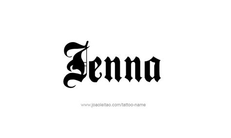 jenna name tattoo designs