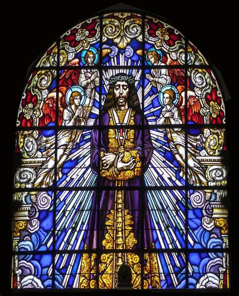 Jesus De Medinaceli Stained Glass Madrid Spain Editorial Image Image Of 17th Catholic