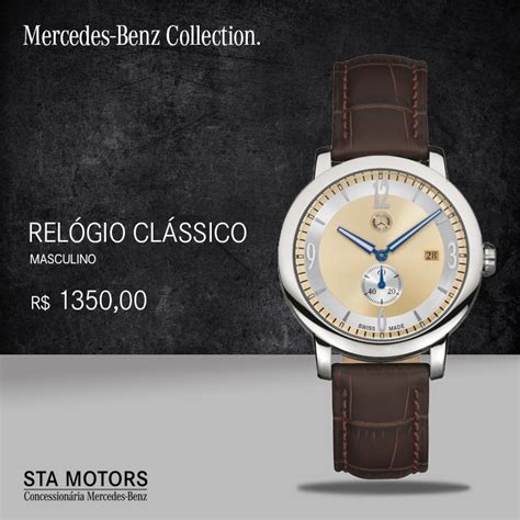 Mercedes Benz Leather Watch Watches Wristwatches Clocks