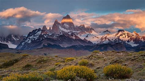 Hd Wallpaper Border Chile Argentina Patagonia The Fitz Roy