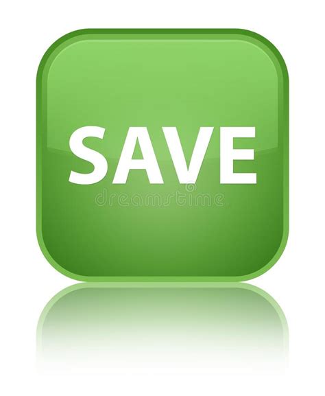 Save Special Soft Green Square Button Stock Illustration Illustration