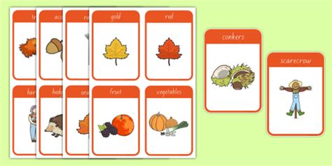 Autumn Flashcards Teacher Made