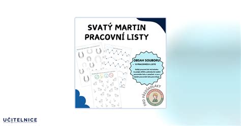 Materiál Svatý Martin pracovní listy