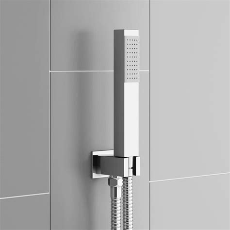 Square Handheld Shower Head And Brass Holder And 15m Hose Set 03 193 In Shower Heads From Home