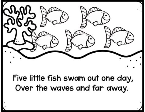 Five Little Fish Pocket Chart Poem With Student Books Made By Teachers