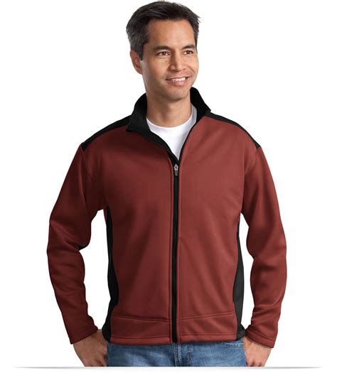 Custom Two Tone Soft Shell Jacket With Embroidered Logo Allstar