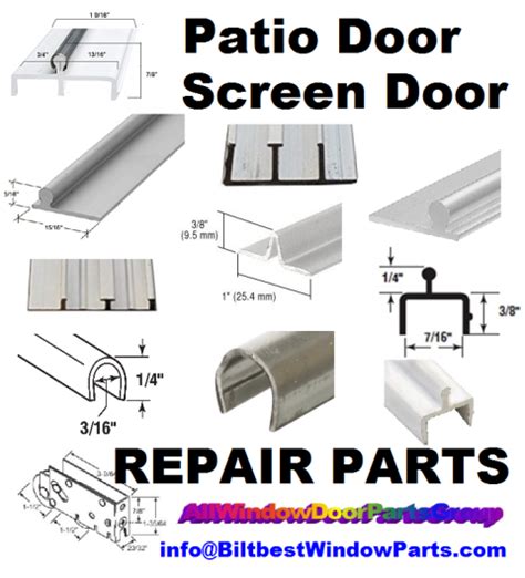 Window Patio Door Parts Tracks Repair Parts Threshold Solutions