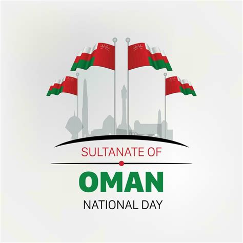 Vector Illustration Of Oman National Day Celebration The Sultanate Of