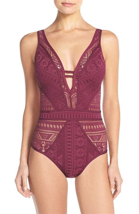 Becca Show And Tell Openwork One Piece Swimsuit Nordstrom