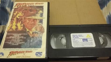 INDIANA JONES AND The Temple Of Doom 1984 FILM CIC SLEEVE VHS