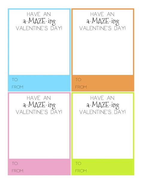 Free Printable A Maze Ing Valentines Day Cards All Things Target