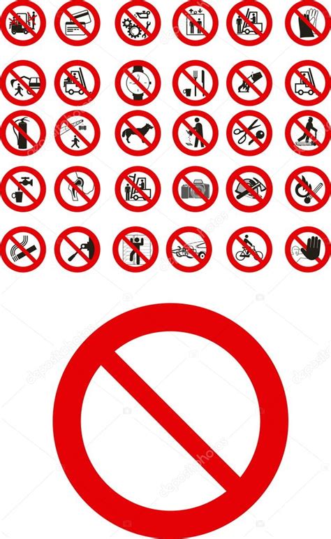 Prohibited Signs — Stock Vector © Olinchuk 2082040