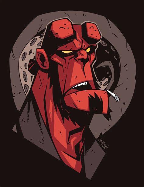 Hellboy Head Sketch Hellboy Art Comic Books Art Character Art