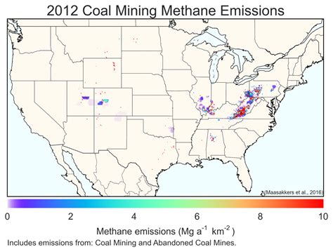 Gridded 2012 Methane Emissions Greenhouse Gas Ghg Emissions Us Epa