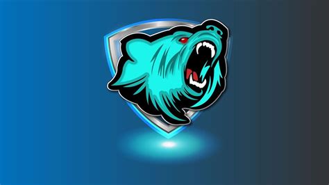 Premium Vector Bear Head Esport Mascot Logo Design