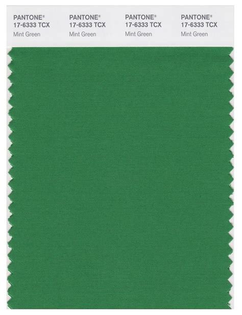 Pantone Smart 17 6333 Tcx Color Swatch Card Mint Green Magazine