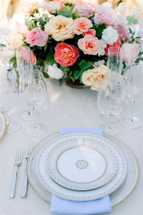 Gorgeous Tablescape With Spring Flowers And Gold Accents Springtime