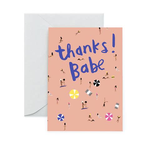 Beach Babes Thank You Card Read Between The Lines