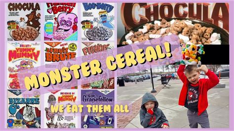 Monster Cereals We Eat All The General Mills Monster Cereals Taste Test And Food Review