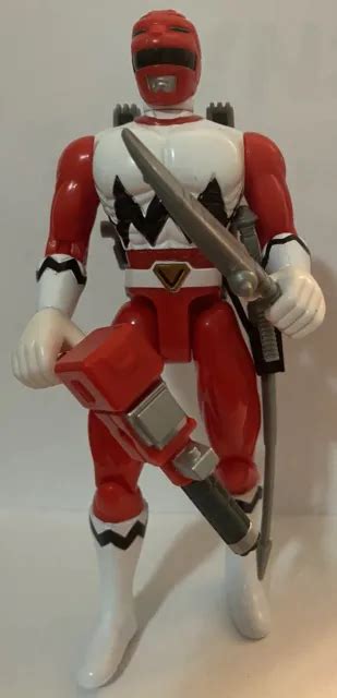 Power Rangers Lost Galaxy Space Red Blasting Bandai Talking Action