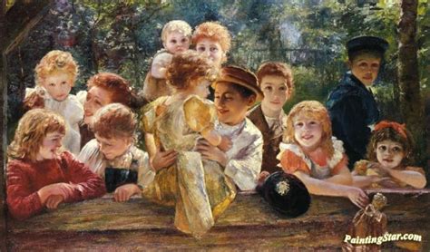 Happy Children Artwork By Paul Barthel Oil Painting And Art Prints On