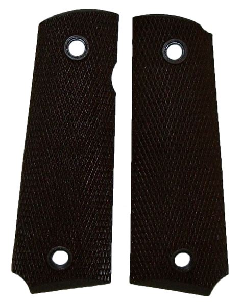Colt 45 Automatic M1911 A1 Grips Plastic Brown Ww1 Ww2 And Reenactment