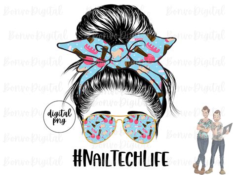 Nail Tech Life Digital Design Nail Tech Girl Download Nail Etsy