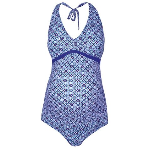 Bañador Premamá Mosaico Azul Cuello Halter Shopmami