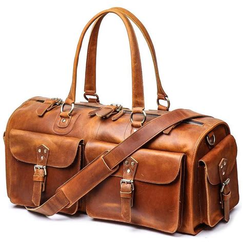 Full Grain Duffel Leather Weekend Travel Bag Leather Bags Gallery