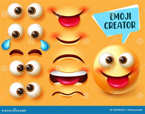 Emoji Creator Vector Set Design Emoticon D Character In Dizzy Facial Porn Sex Picture