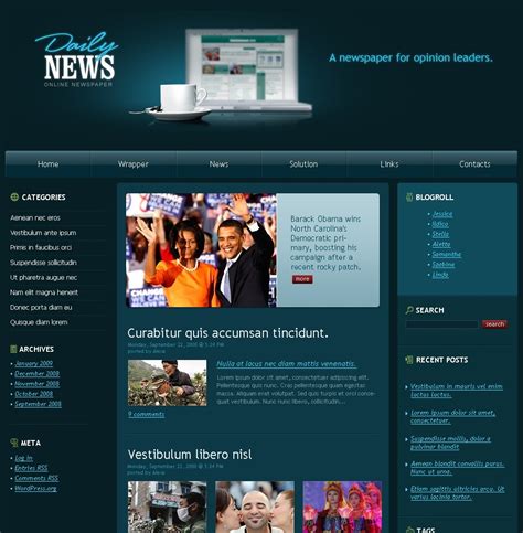 News Portal Wordpress Theme 23057 Templatemonster