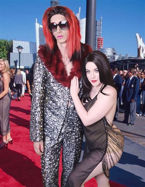 Rose Mcgowan And Marilyn Manson At Mtv Awards