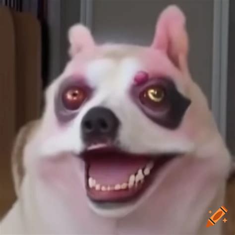 Funny Dog Meme With Scary Makeup On Craiyon